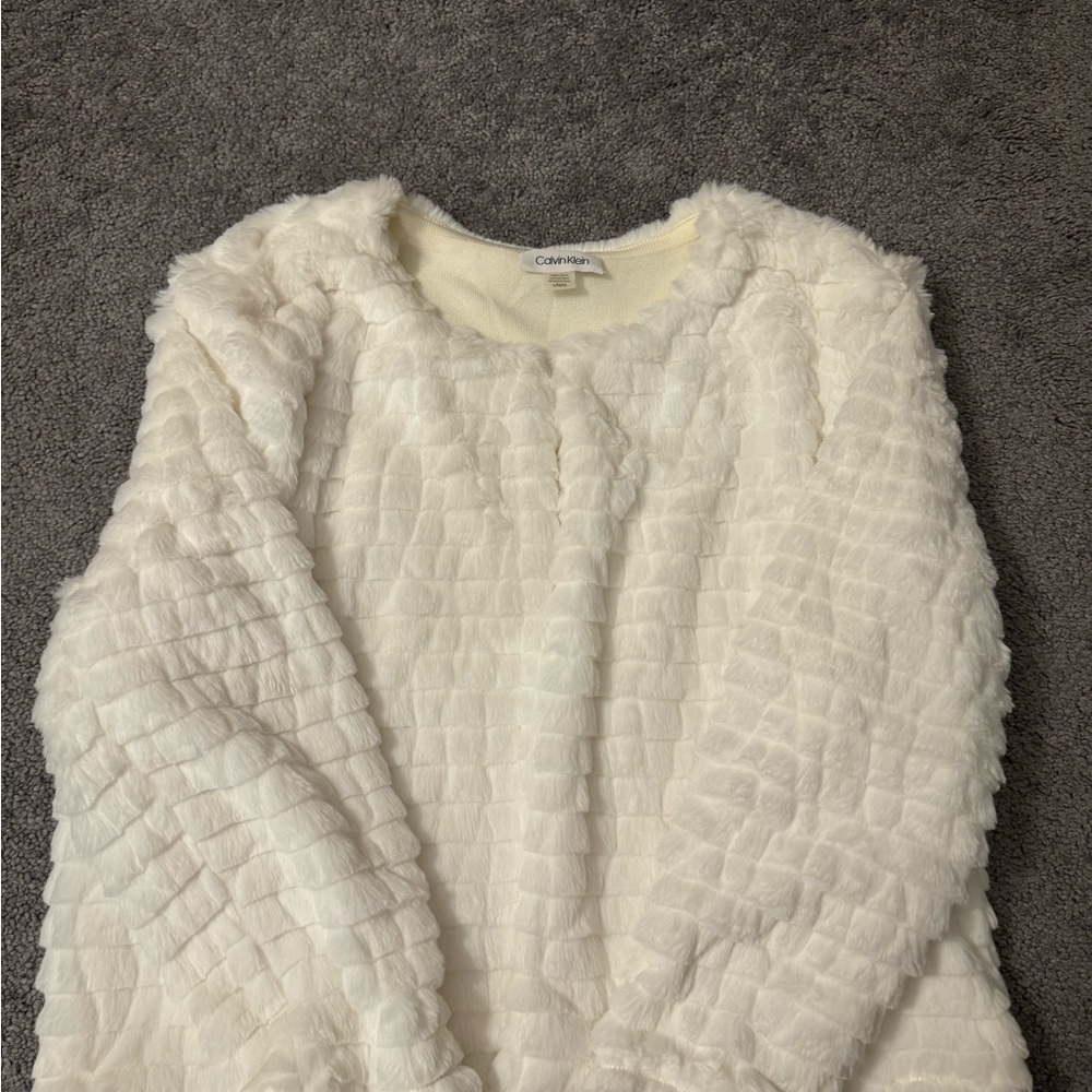 Calvin Klein Textured White Jacket